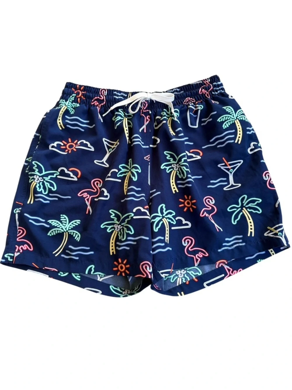 EUC Chubbies Classic Swim Trunks Neon Lights Size Small